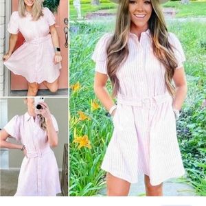 Alexis X Target collab linen striped dress, M